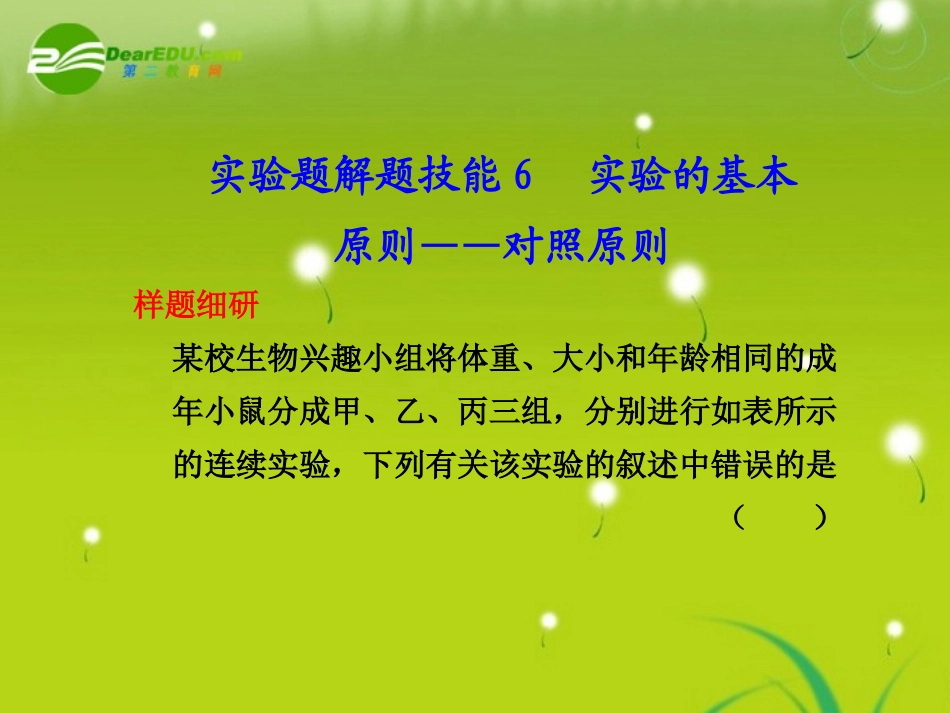2011届高考生物-考点专题复习课件68_第1页