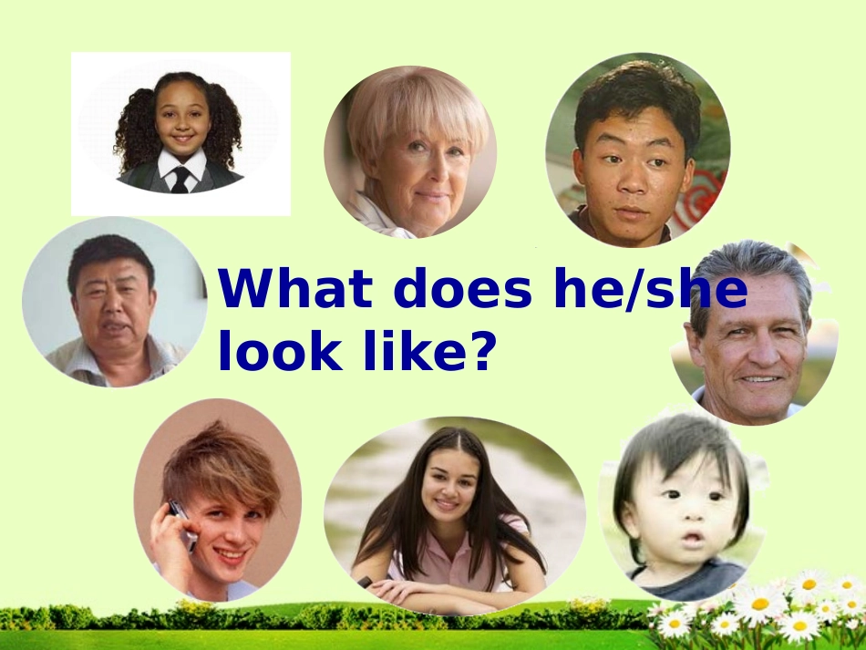 浙江省温岭市城南中学七年级英语下册《Unit-7-What-does-he-look-like》课件-人教新目标版_第2页