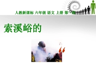 六年级语文上册索溪峪的“野”课件5人教新课标版