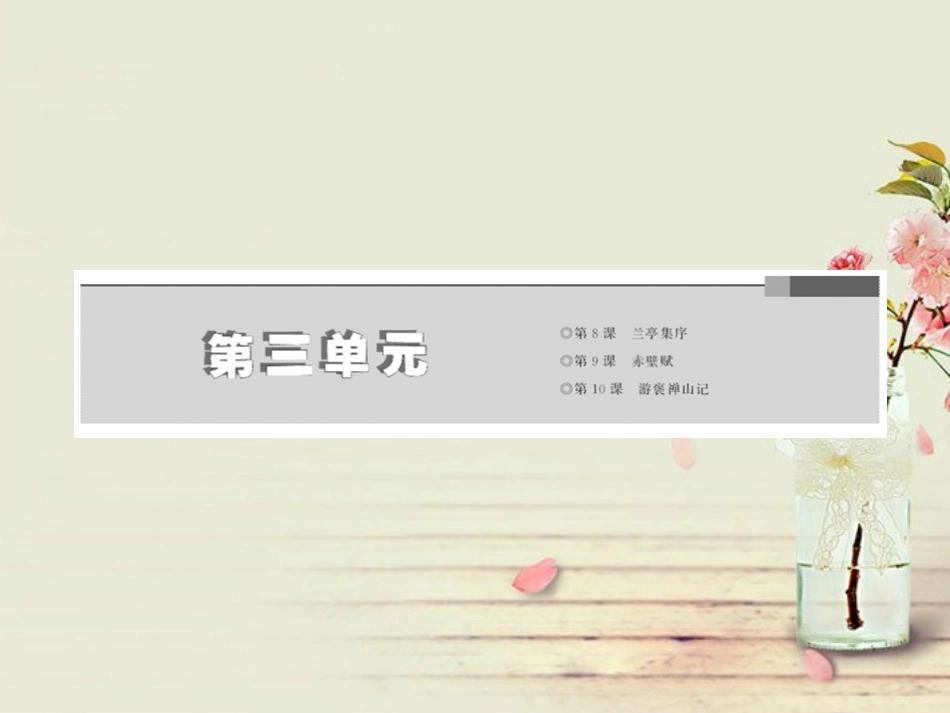 【三维设计】2014届高中语文-第三单元-第10课-游褒禅山记配套课件-新人教版必修2_第2页