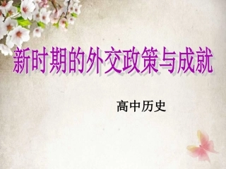 三新时期的外交政策与成就-(2)