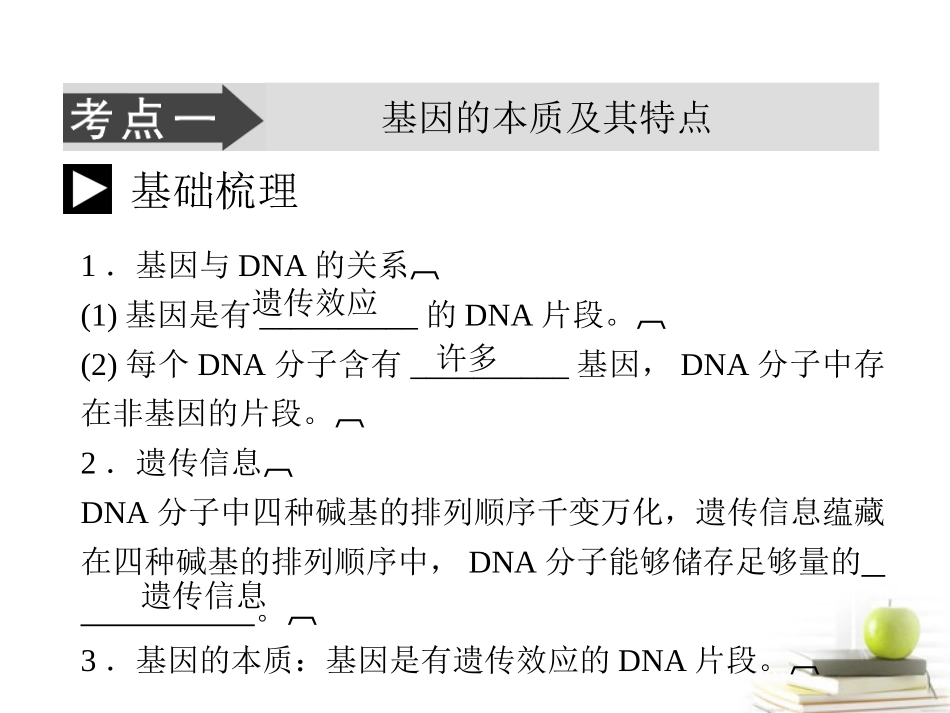 2012届生物高考一轮复习-第3章-第4节-基因是有遗传效应的DNA片段课件-新人教版必修2-_第3页
