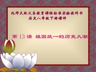 第13课祖国统一的历史大潮课件