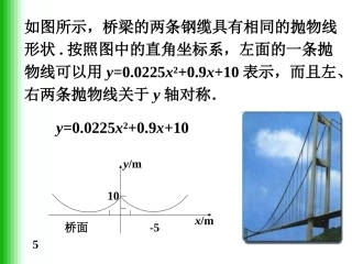 钢缆--二次函数的应用3