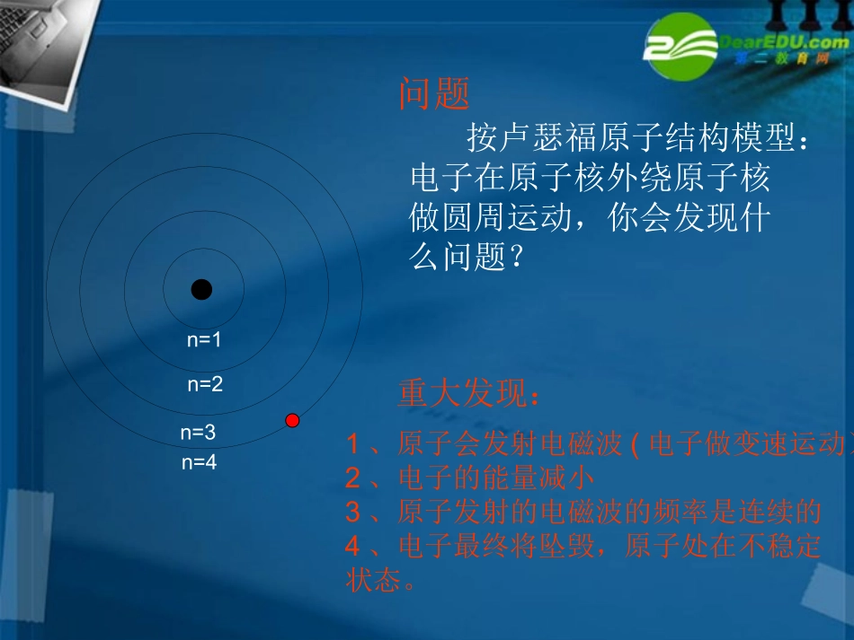 高中物理-《玻尔的原子模型》课件-鲁科版选修3-5_第2页