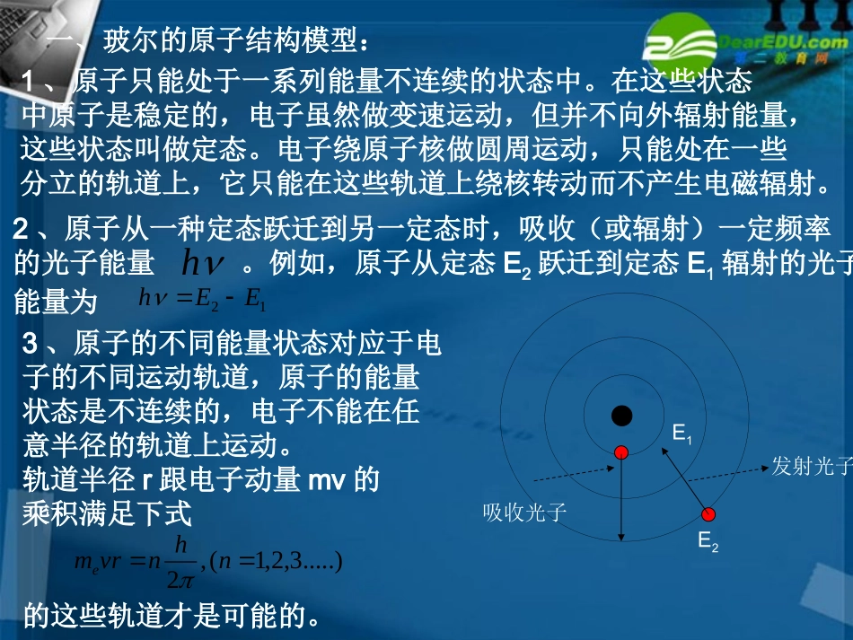 高中物理-《玻尔的原子模型》课件-鲁科版选修3-5_第3页