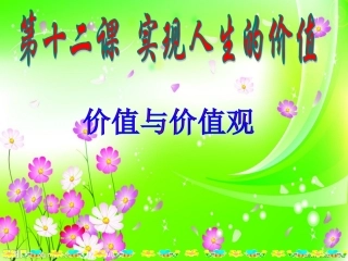 12.1价值与价值观课件