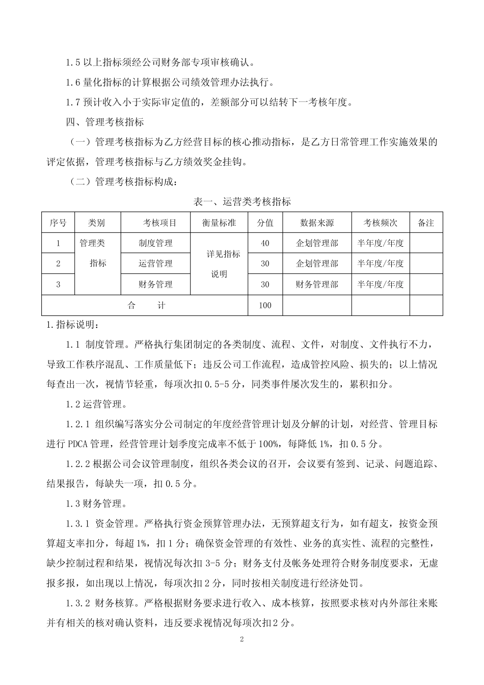 2024年度经营责任书 _第2页