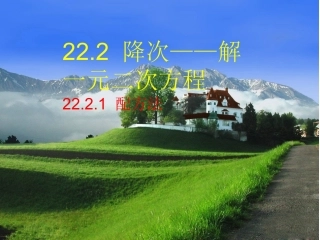 降次解：一元二次方程课件新人教版.