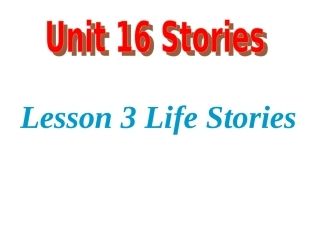 Lesson3LifeStories