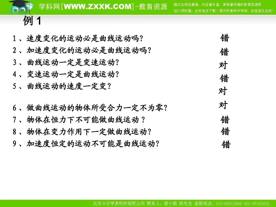 高中物理课件-第五章-曲线运动新人教版必修2_第2页