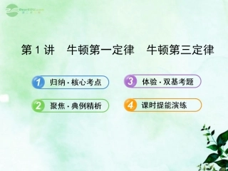 【全程复习方略】2013版高中物理-3.1牛顿第一定律-牛顿第三定律课件-沪科版