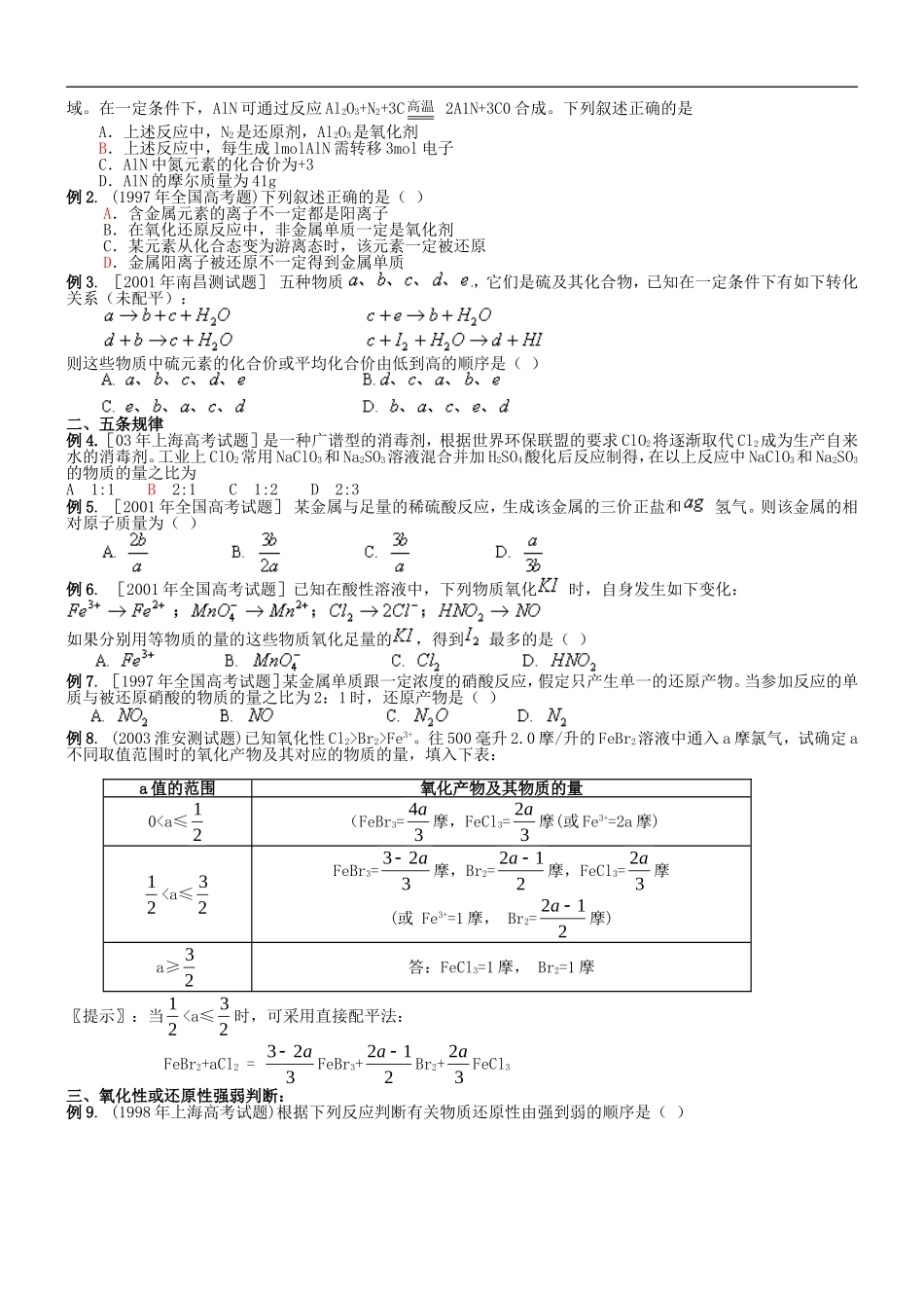高中化学-专题辅导教案-鲁科版必修1_第3页