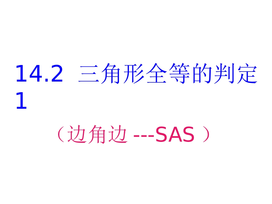 14.2三角形全等的判定一_第1页