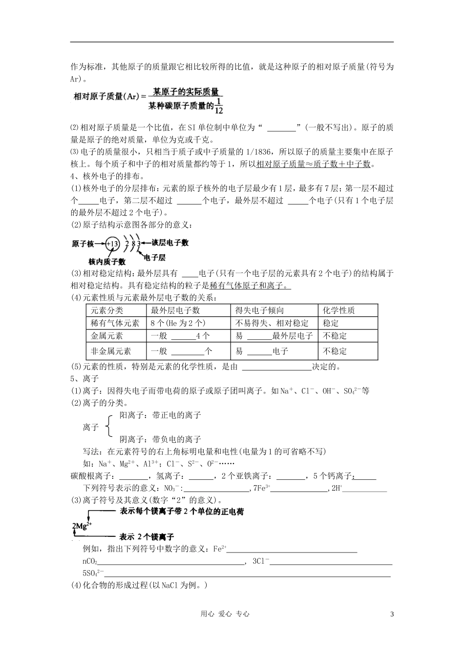 2012届中考化学考点提纲复习9(无答案)_第3页