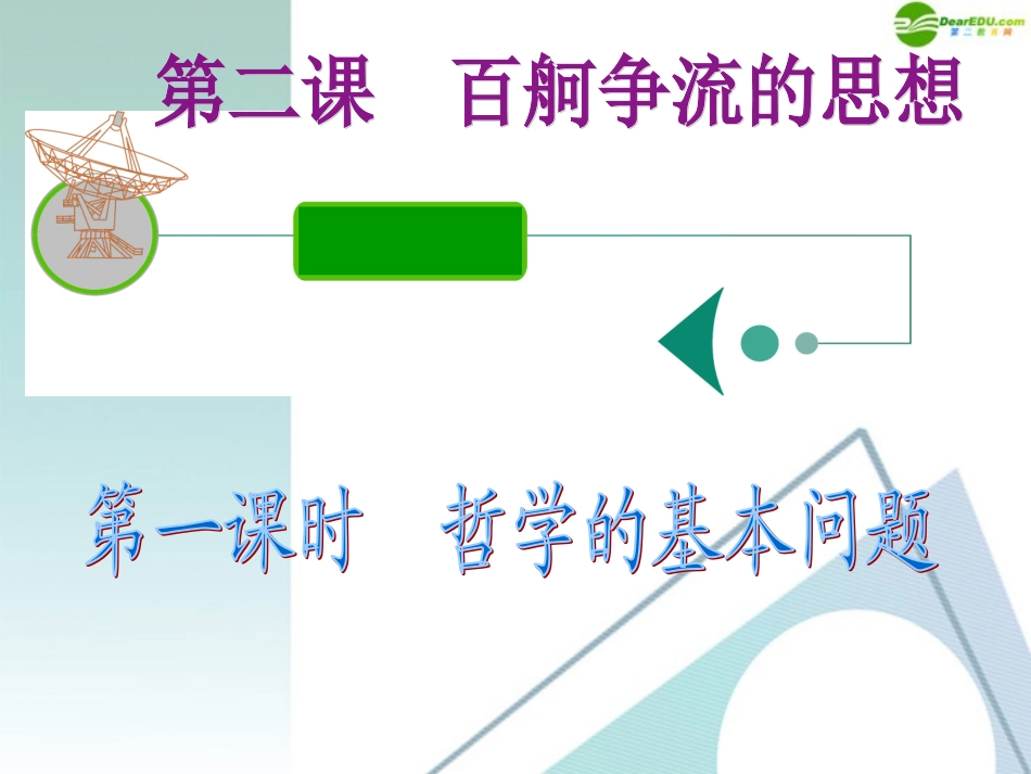 江苏省2012届高考政治复习-第一单元-第二课-第一课时-哲学的基本问题课件-新人教版必修4_第2页