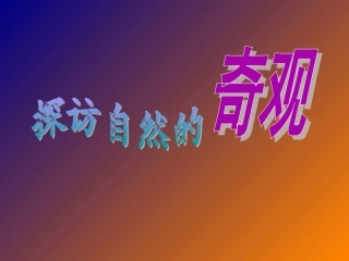 《探访自然的奇观》课件1