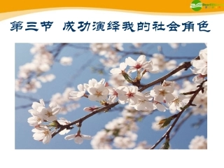 七年级政治下册-第二单元-第三节《成功演绎我的社会角色》课件-湘教版