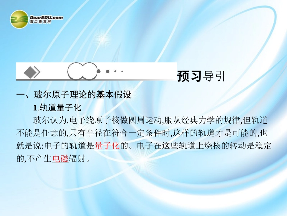 【赢在课堂】2014年高中物理-18.4-玻尔的原子模型配套课件-新人教版选修3-5_第3页