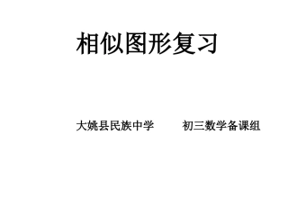 《图形的相似》