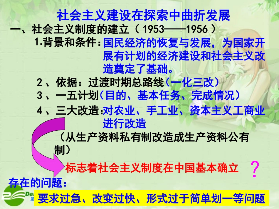 高三历史专题复习-社会主义建设在探索中曲折发展课件-人民版_第3页