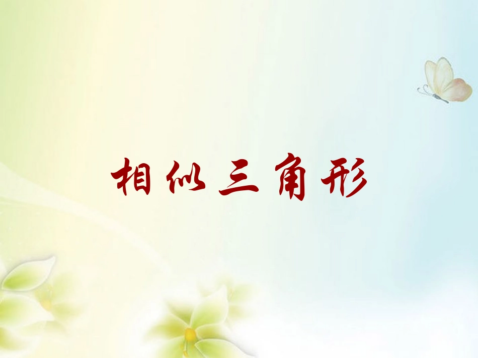 浙江省慈溪市横河初级中学九年级数学上册-4.2相似三角形课件-浙教版_第1页