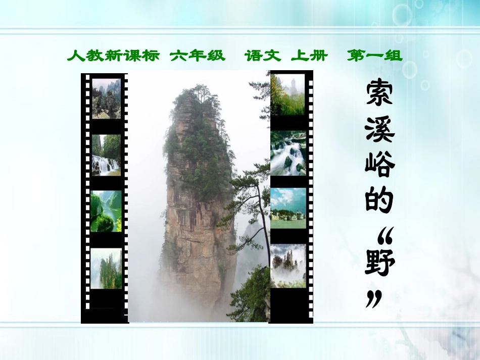 六年级语文上册-索溪峪的“野”课件2-人教新课标版_第1页