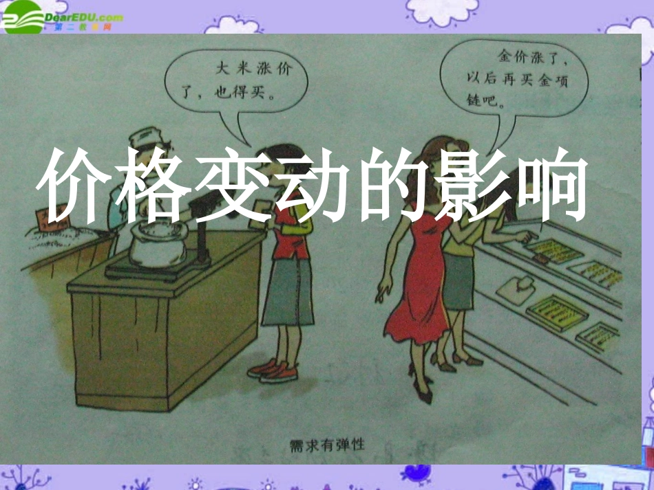 浙江省丽水外国语实验学校高中政治-经济学-价格变动的影响课件-新人教版必修1_第1页