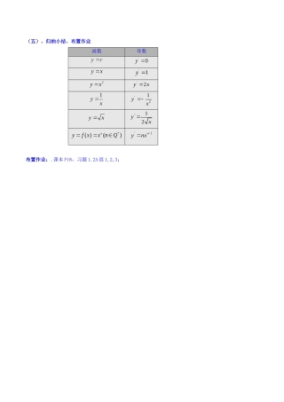 1.2.1几个常见函数的导数