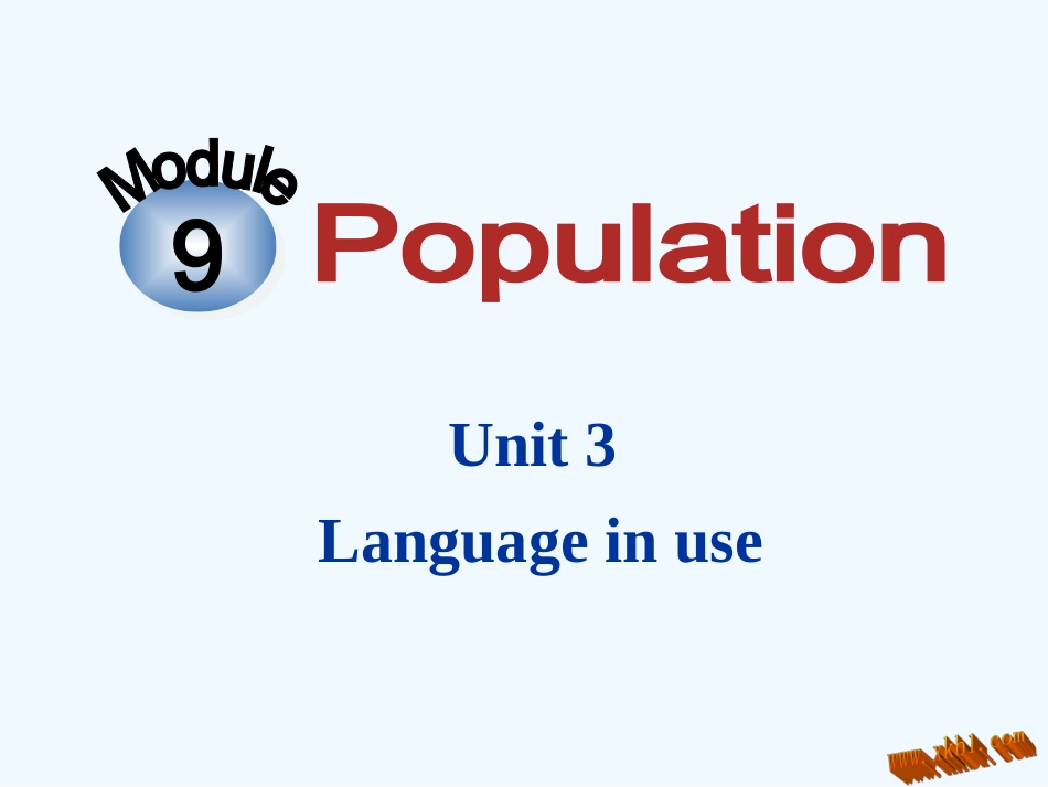 八年级上册Module-9-Population-Unit-3_第1页