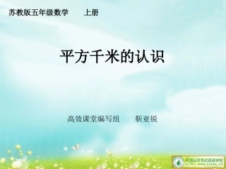 第七课时----平方千米