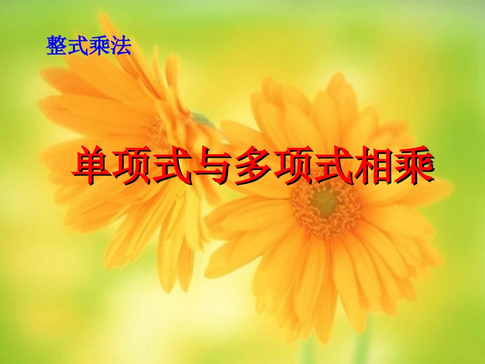单项式与多项式相乘_第1页