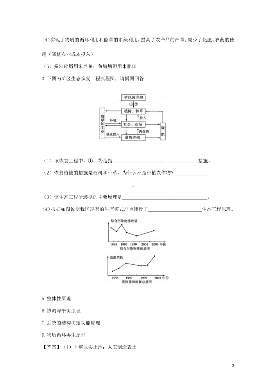 【立体设计】2012高考生物-专题5-生态工程基础过关-新人教版选修3_第3页