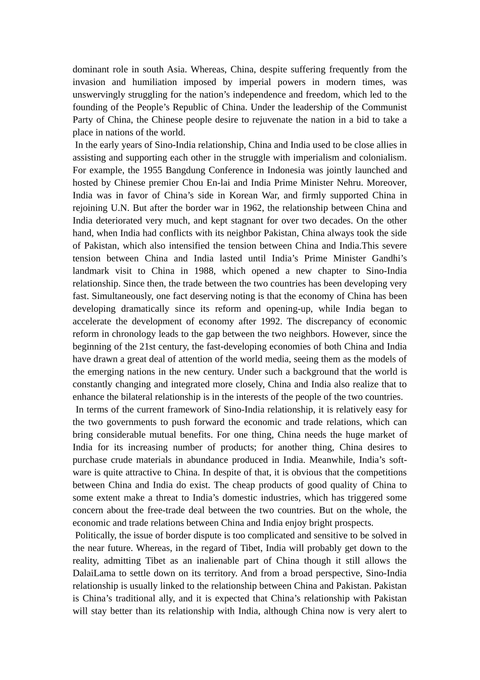 (1)A-report-on-Sino-India-relationship关于中印关系的报告_第3页