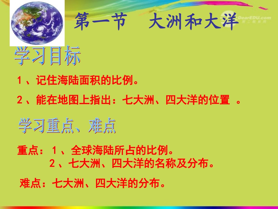 2012年秋七年级地理上册-第二章-第一节-大洲和大洋课件-新人教版_第3页