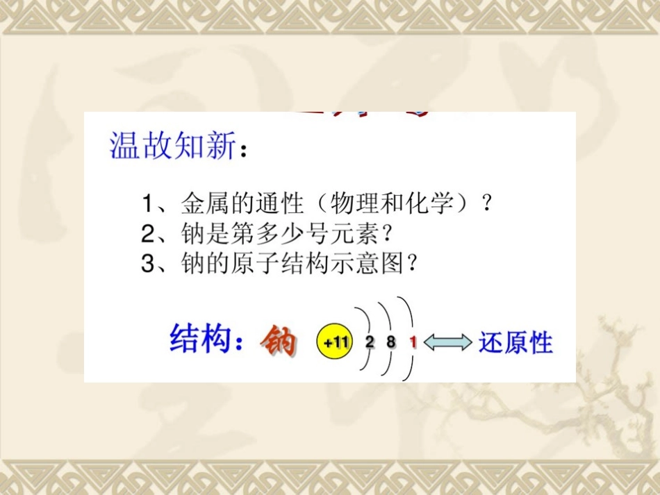 金属的化学性质--钠的性质与应用(公开课_第2页