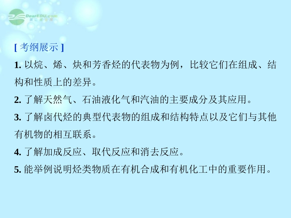 【优化方案】(新课标通用)2014届高考化学一轮复习-第二节-烃和卤代烃备考课件_第2页