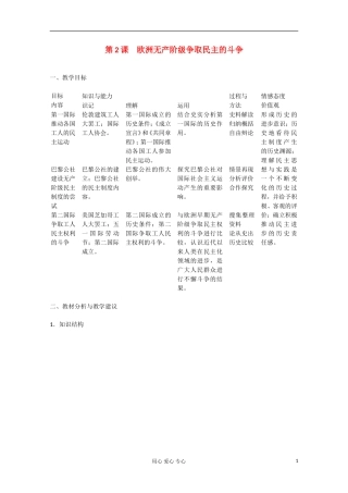 2012高中历史-7.2-《欧洲无产阶级争取民主的斗争》-新人教版选修2