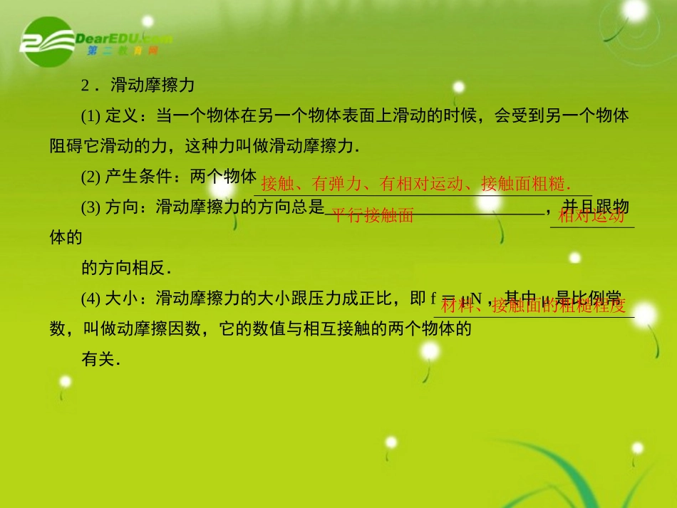 高中物理-3-3《摩擦力》课件-沪科版必修1_第2页