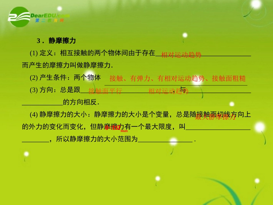 高中物理-3-3《摩擦力》课件-沪科版必修1_第3页