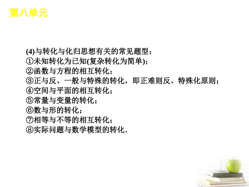 【60天冲刺】2012年高考数学二轮三轮总复习专题学案-第8单元-数学思想方法专题课件-(江苏文理通用)_第3页