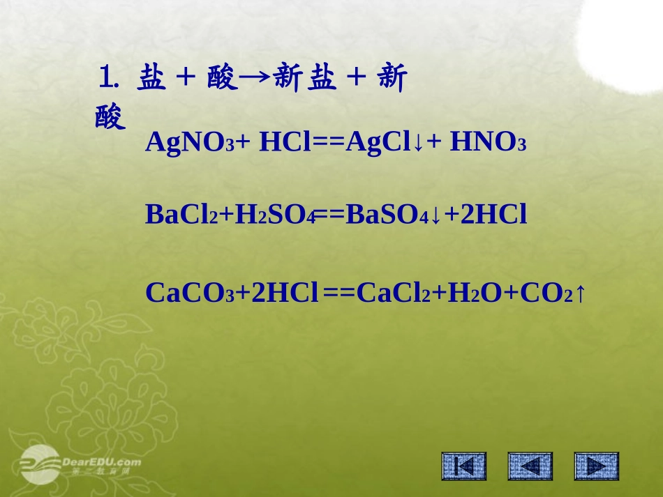 2012秋开学九年级化学《盐的化学性质》精品课件-北京课改版_第3页