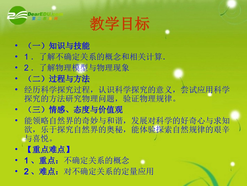 高中物理-17.5《不确定的关系》精品课件-新版人教版选修3-5_第3页