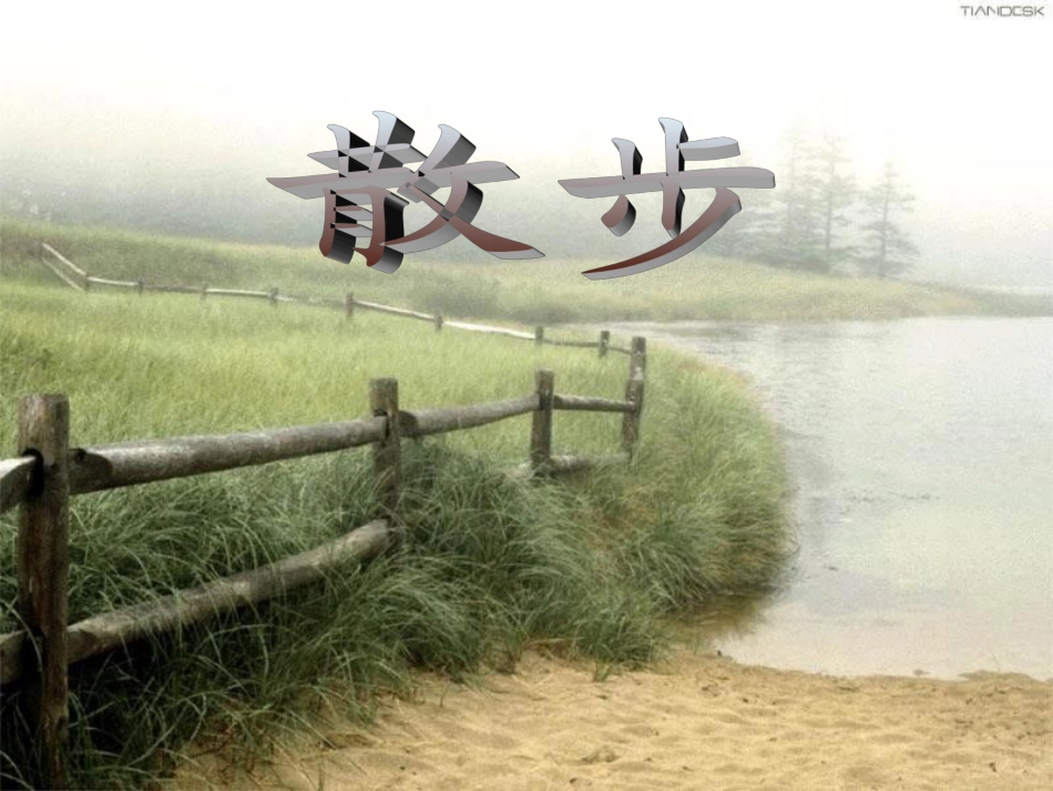 浙江省江山市峡口初级中学七年级语文-散步7课件-语文版_第2页