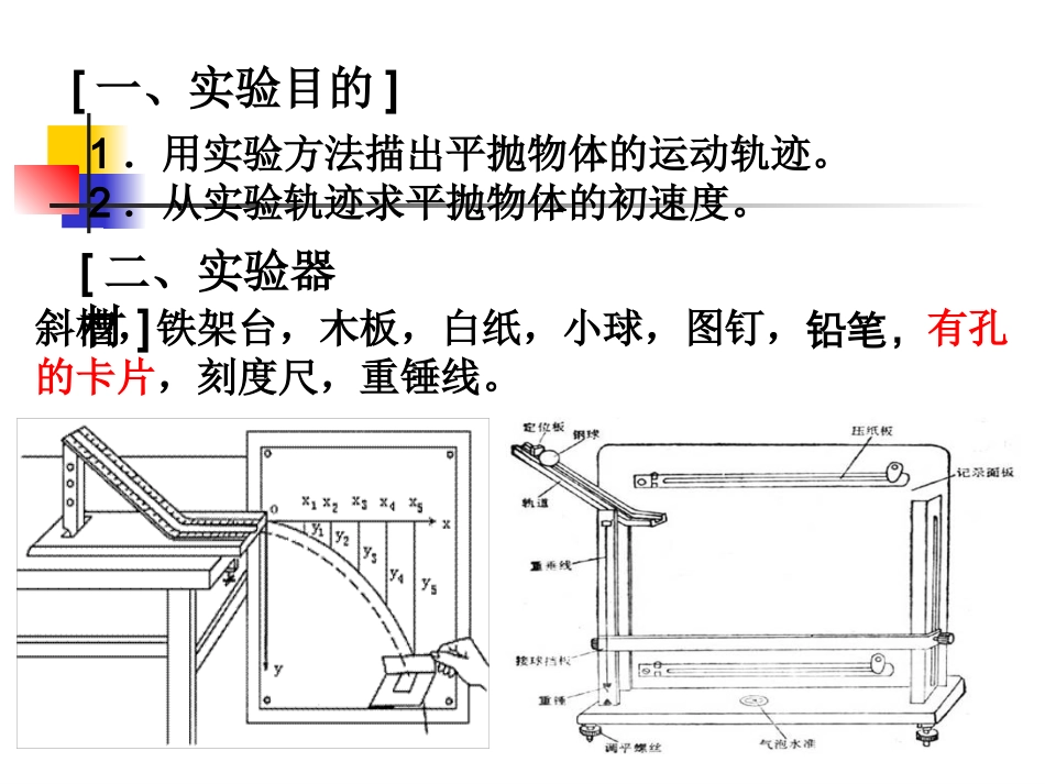 高中物理：5.4《实验：研究平抛运动》课件(新人教必修2)_第2页