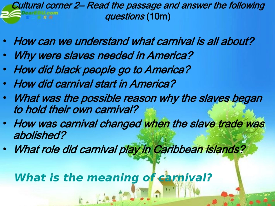 高中英语-Module4-Carnival课件-外研版必修5_第3页