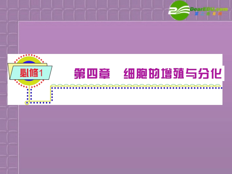 2012届高中生物总复习第一轮-4.1细胞的增殖(1)课件-浙科版新课标必修1_第1页