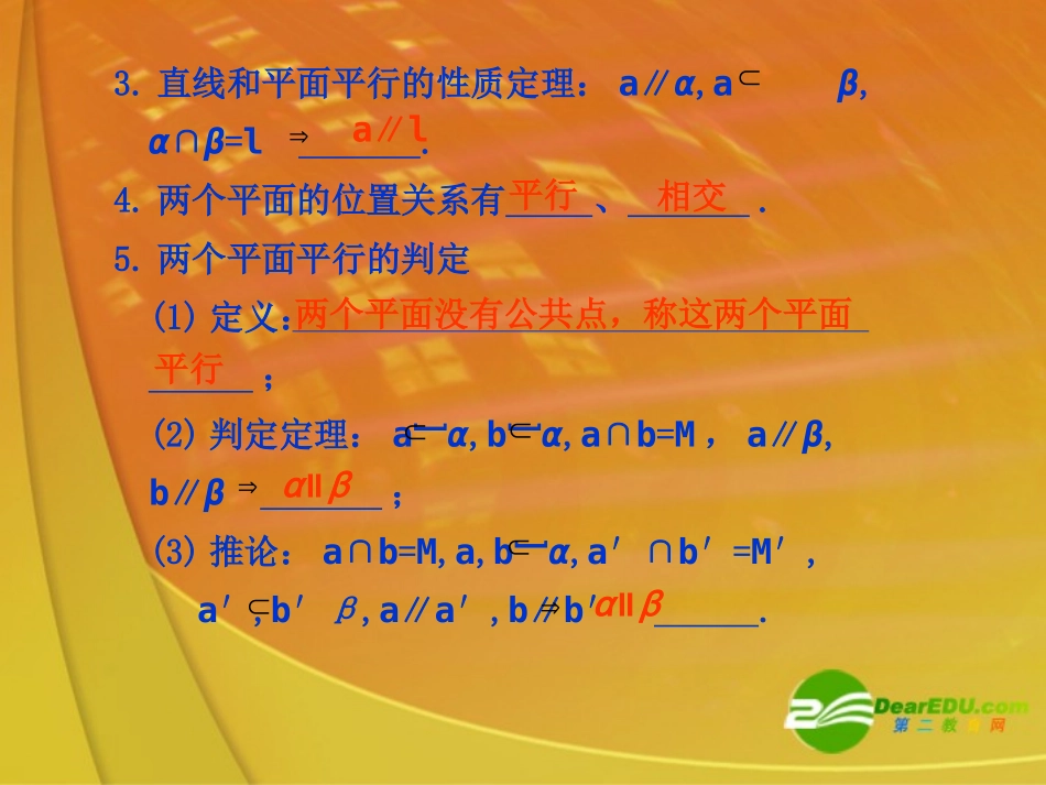9.2--直线、平面平行的判定及性质_第2页