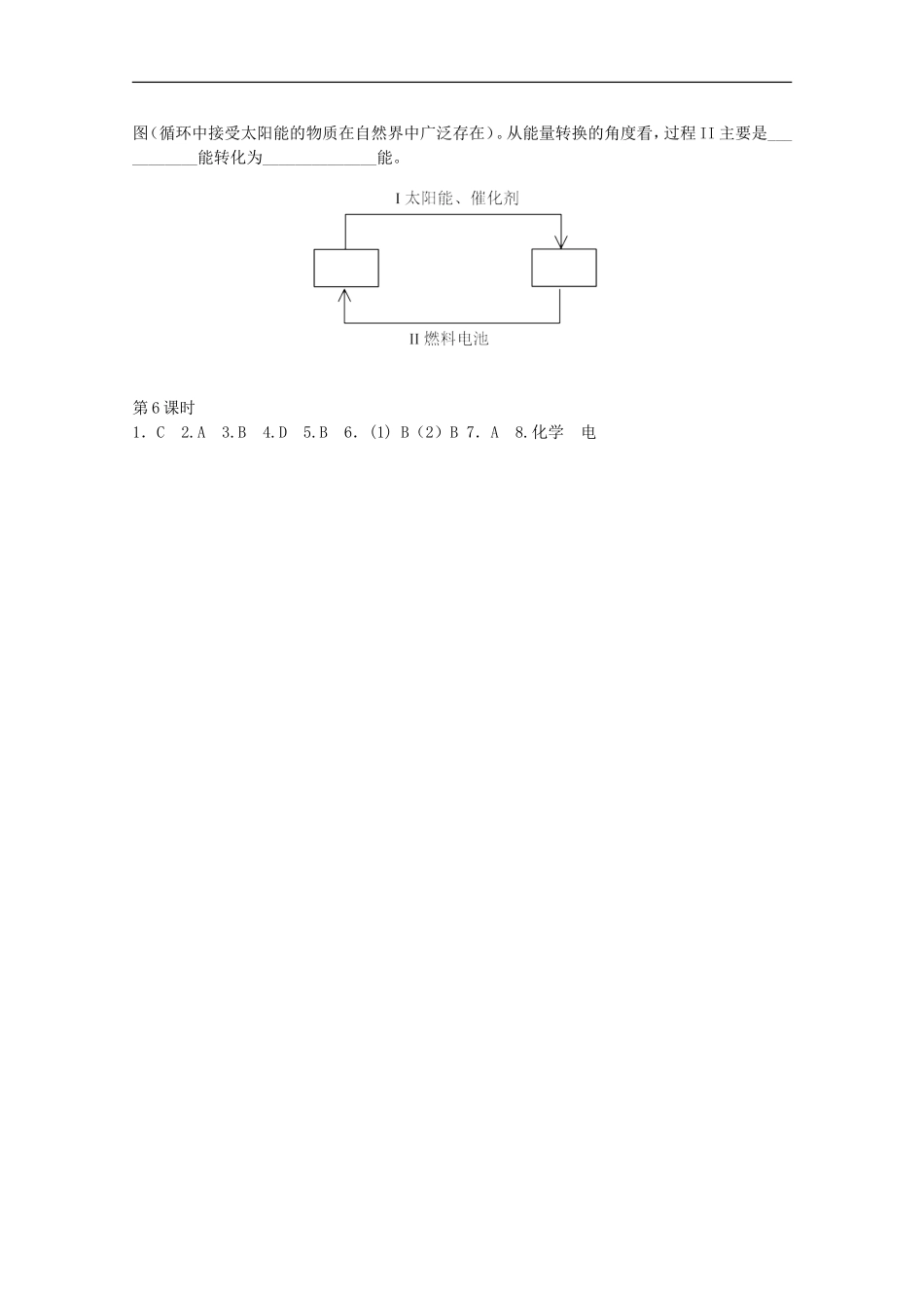 高中化学-专题2第4单元课时6-太阳能、生物质能与氢能的利用同步测试-苏教版必修2_第2页