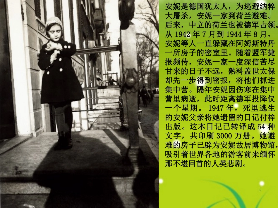高一语文--《安妮日记》2精品课件_第2页